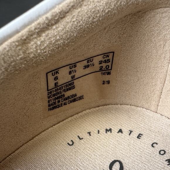 Clarks Collection 8.5 W Danelly Art White Lasercut Espadrille Ballet Flat‎ Shoes - Picture 9 of 9